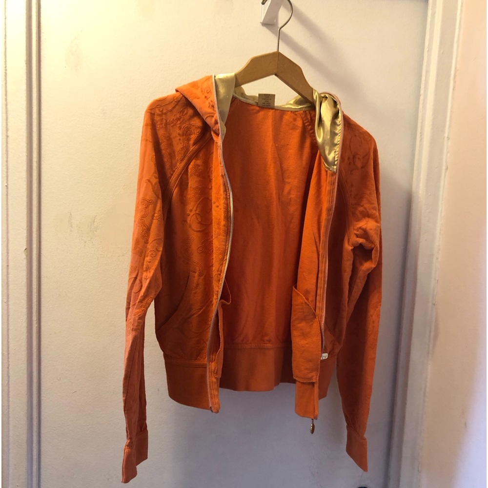 Apple Bottoms orange hoodie full zip jacket, size XL/TG